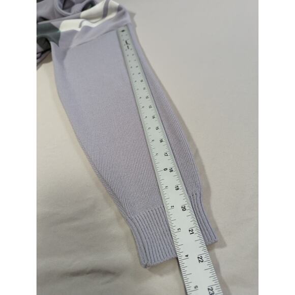 VTG Canda Made in UK Gray Stripe Knit Sweater Crewneck 100% Acrylic Men's 38 - Picture 7 of 12